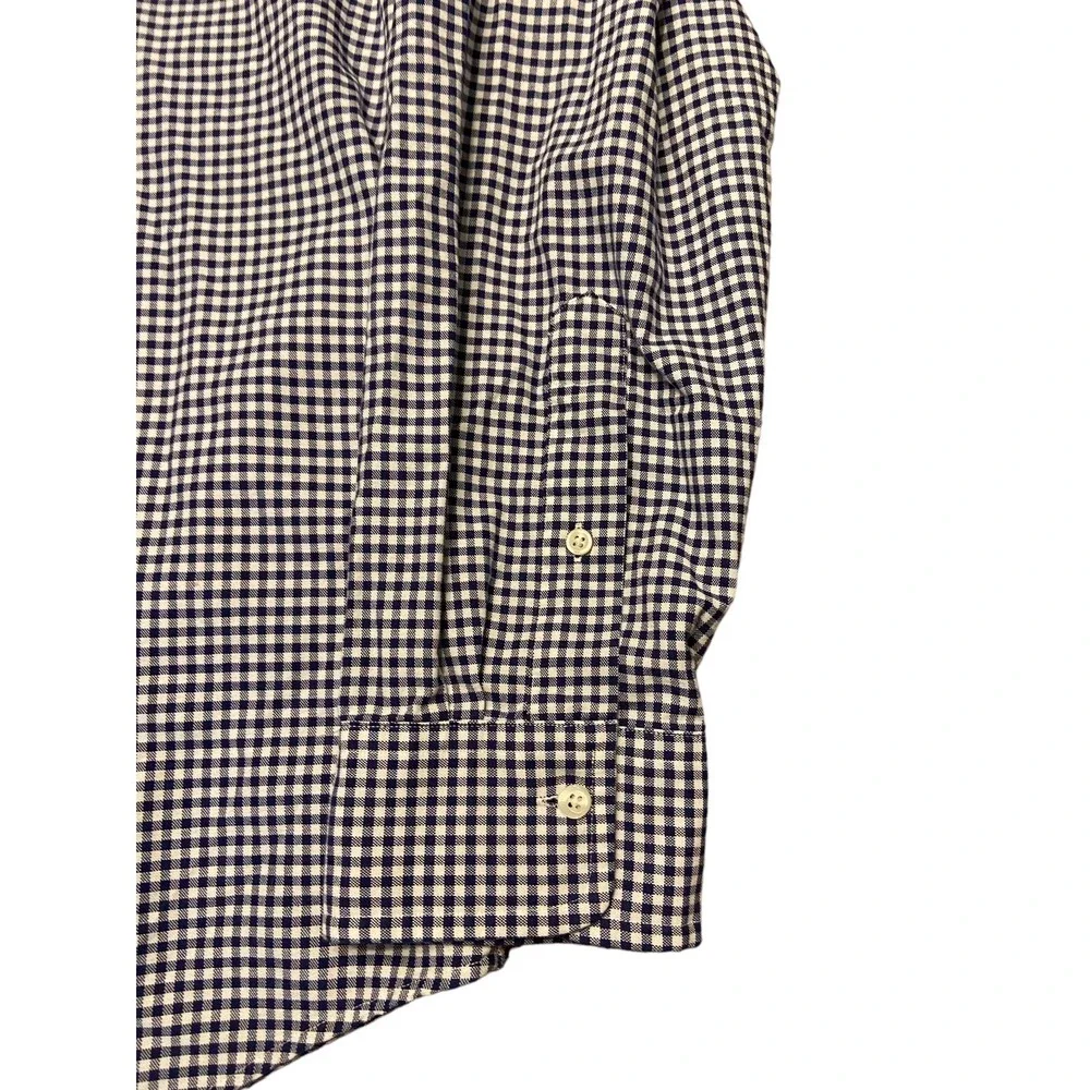 Men's Polo Ralph Lauren Button Up Shirt Slim Fit XXL Blue/ White‎